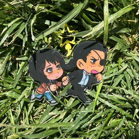 Yakuza Makoto ve Majima Keychain (8cm)