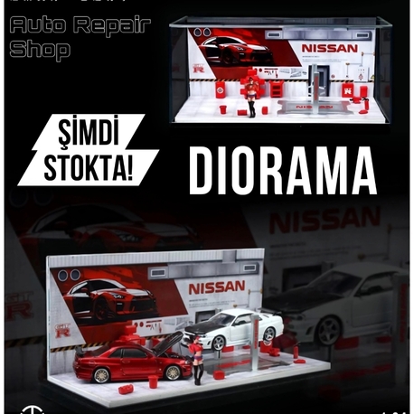 MoreArt AUTOMOBILE REPAIR WORK SHOP Nissan MO641077 (car models NOT included)
