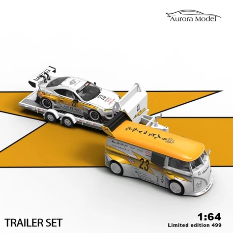 Aurora Model Volkswagen Tbus Trailer + Toyota 86 LBWK