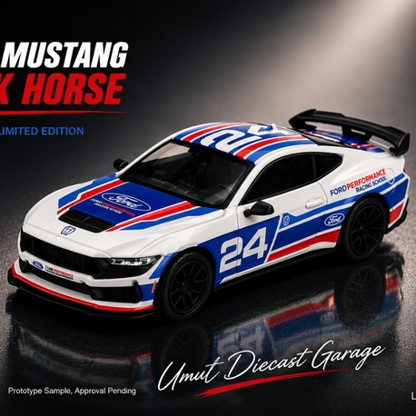 Mini GT Ford Mustang Dark Horse #24 Ford Performance Racing School MGT01172