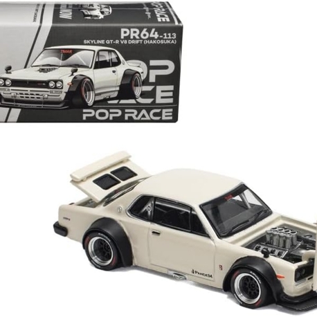 Pop Race 1/64 SkylineGT-R V8 Drift (HAKOSUKA) PR-64-113