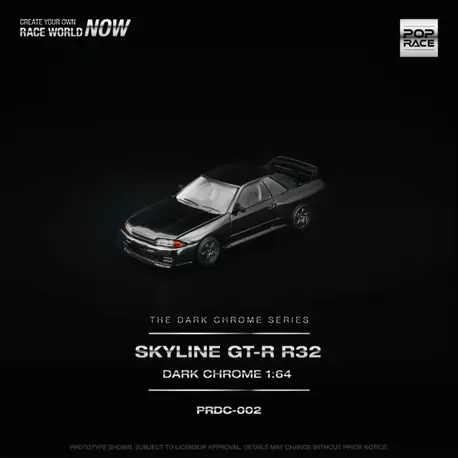 POP RACE PRDC002 SKYLINE GT-R R32 DARK CHROME