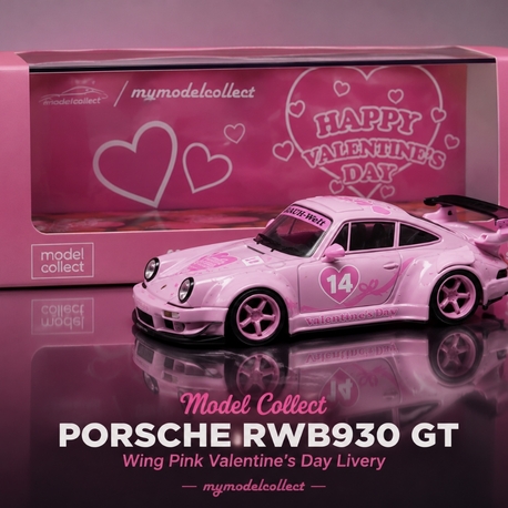 Model Collect Porsche RWB930 GT Wing Pink Valentine's Day Livery