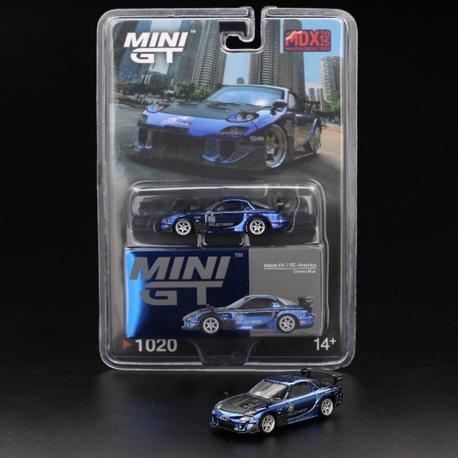 Mini GT 1020 Mazda RX-7 RE-Amemiya Chrome Blue 2025 Malaysia Diecast Expo Limit 3000