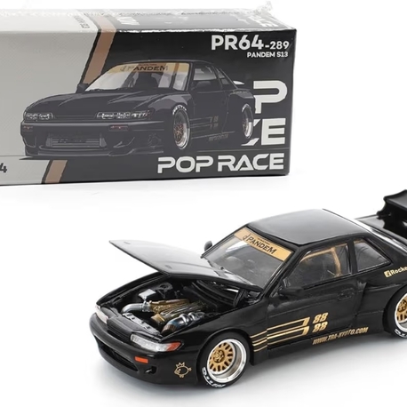 Pop Race 1/64 Pandem S13 Black PR640289