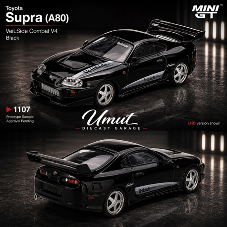 Mini GT 1/64 Toyota Supra VeilSide Combat V-II Black MGT01107