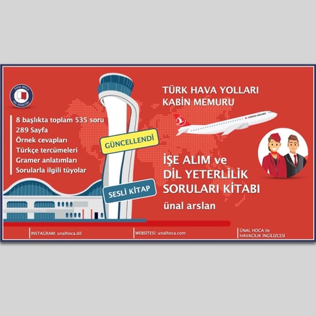 SESLİ KİTAP, THY - KABİN MEMURU İŞE ALIM VE DLA DİL YETERLİLİK SINAVI SORULARI