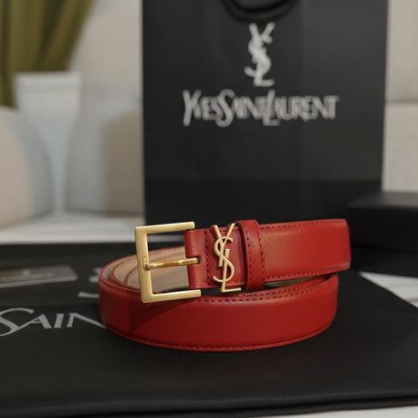 Yves Saint Laurent Deri Kemer – Kırmızı 