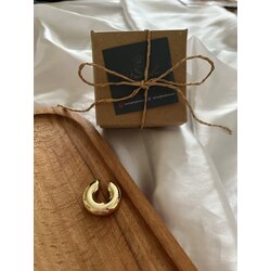 Büyük Earcuff Gold Küpe