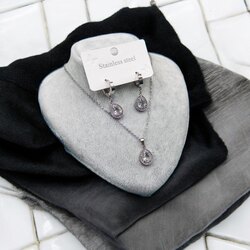 Beyaz taşlı pandora set (gümüş)