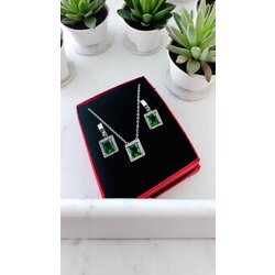 Çelik kolye küpe set 