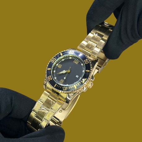 ROLEX ERKEK KOL SAATİ SİYAH KADRANI İLE ÇELİK KORDON ALTIN RENK