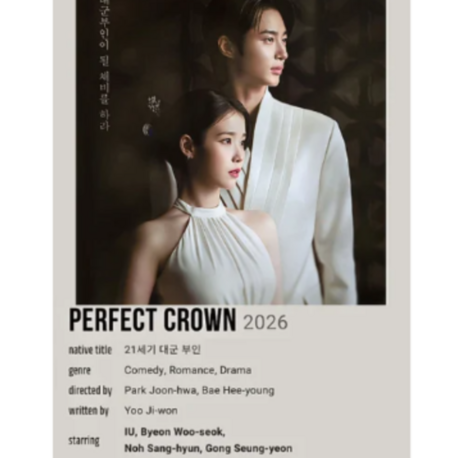 Perfect crown minimalist poster .
