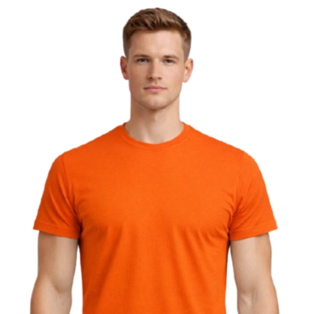 Turuncu  Basic Tişört – %100 Pamuk | Regular Fit | Erkek Unisex Günlük Şıklık