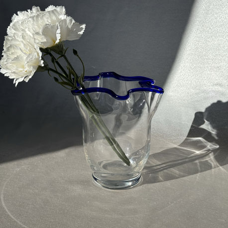 Murano Camlı Vintage Ruffle Vazo