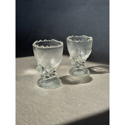 60’lar Kristal Kuş Figürlü Yumurtalık Seti