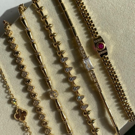 Vip Taşlı Bilekliklik |14K Gold