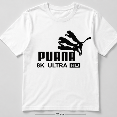 Purna 8K ULTRA HD Beyaz Oversize T-Shirt