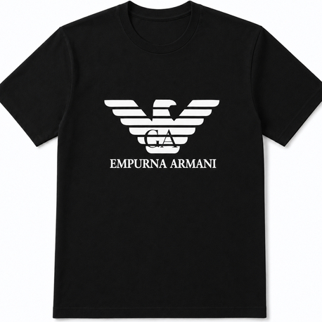 Empurna Armani Siyah Oversize T-Shirt