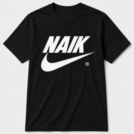 NAIK Siyah Oversize T-shirt