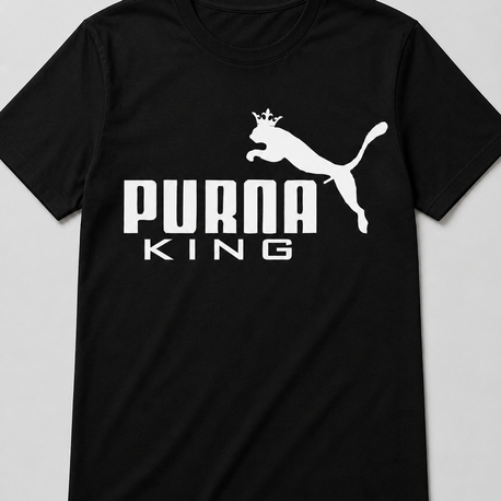 Purna King Siyah Oversize T-Shirt