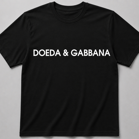 Doeda&Gabbana Siyah Oversize T-shirt
