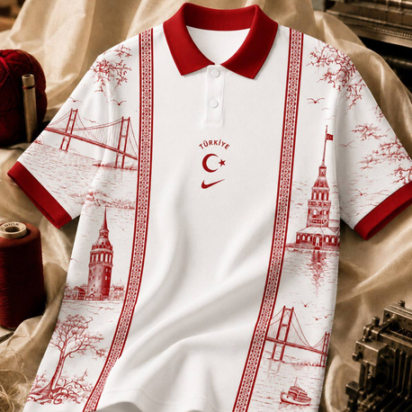 Türkiye Temalı Premium Polo Yaka Tişört