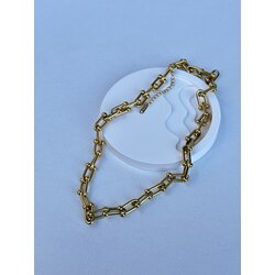 Çelik gold kolye