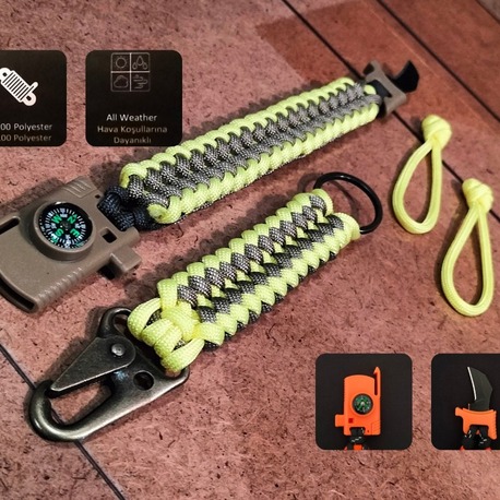 SURVIVAL BRACELET MODEL 848 BIÇAKLI SET