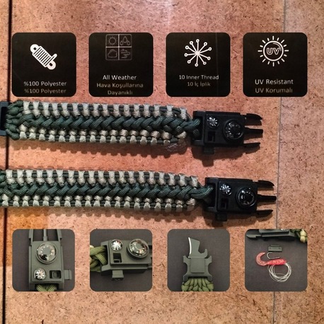 SURVIVAL BRACELET MODEL 717 SET OLTALI