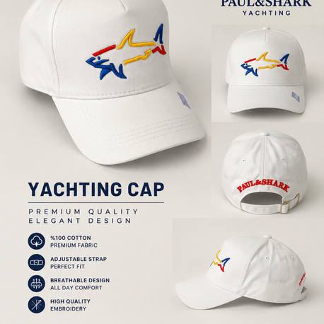 PAUL&SHARK Premium Nakış Detaylı Premium Şapka White/Beyaz