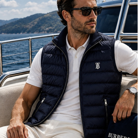 Yeni Sezon BURBERRY Sırt Dokuma Yelek