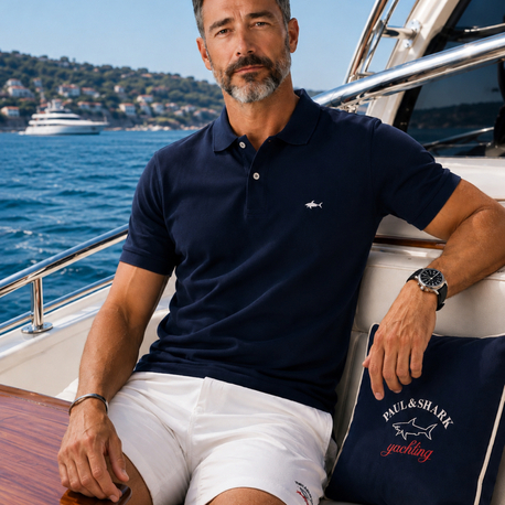 PAUL&SHARK Yeni Sezon Mağaza Modeli Metal Logo Dark Blue