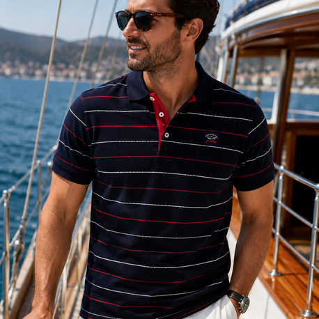 P&S SHARK Yacht Club Premium Polo Yaka Kısa Kol
