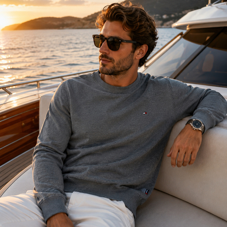 Yeni Sezon TOMMY Premium Selanik Dokuma Sweatshirt 
