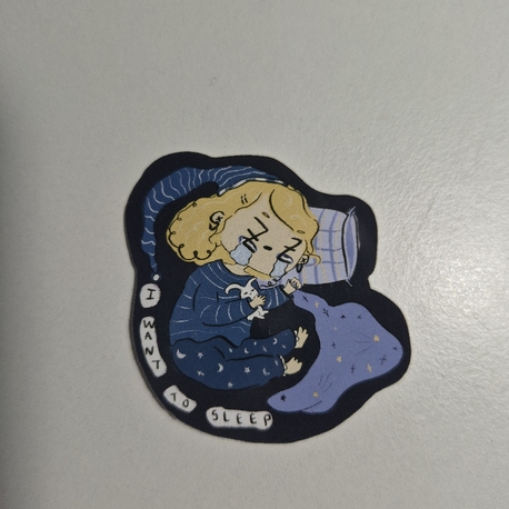I Want To Sleep Tekli Sticker 