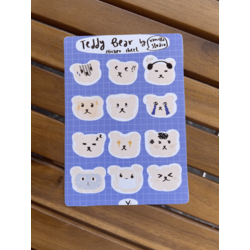 Teddy Bear Sticker Sayfası