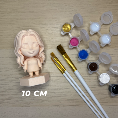 Kişiye Özel 3D Figür Tekli Boyama Seti (10 CM)