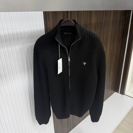 GUESS BLACK TRİKO FERMUARLI HIRKA