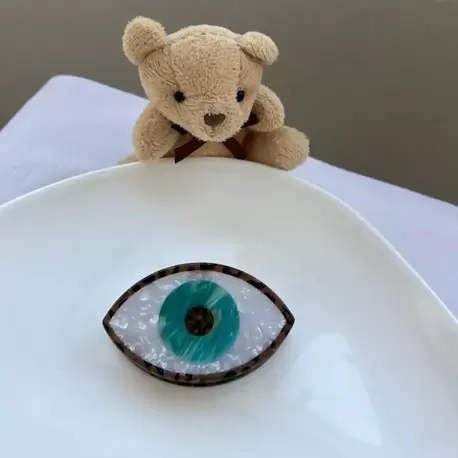 Leopar Çerçeveli Göz Toka - TURKUAZ