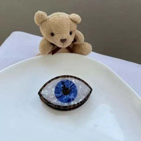 Leopar Çerçeveli Göz Toka - MAVİ