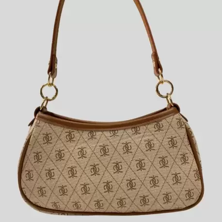 MONOGRAM DESENLİ KISA SAPLI MİNİ EL VE OMUZ ÇANTASI