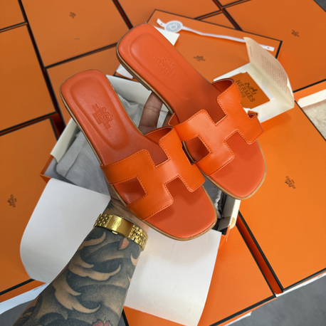 Hermes Oran Sandal Orange (Original Full Set)