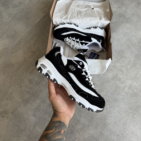 Skechers Dlites Black White (Tam kalıptır)