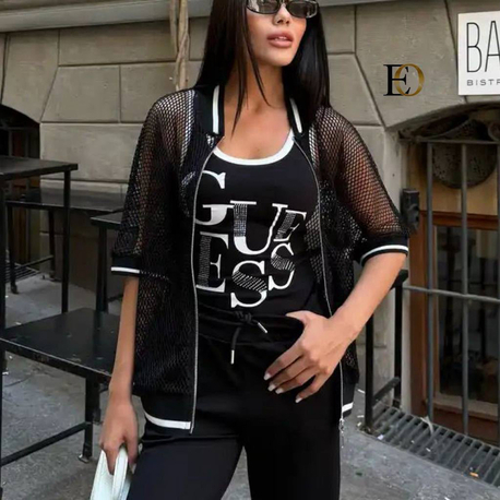 Guess Üçlü Takım Black Silver