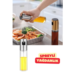 Spreyli Cam Yağdanlık Yağ Sirke Limon Püskürtme Yağdanlığı 100 Ml