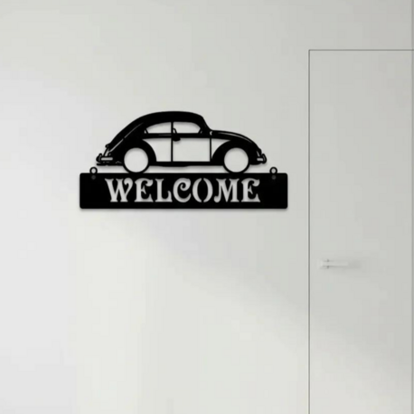 LAZER KESİM METAL WELCOME KAPI YAZISI (KİŞİYE ÖZEL)