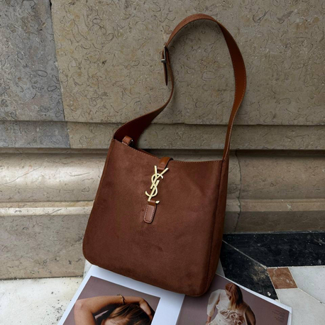 Yves Saint Laurent Süet Çanta - Taba