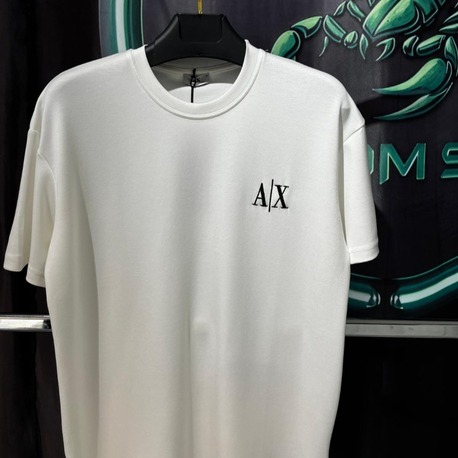 Armani Exchange Beyaz Premium Bisiklet Yaka Tshirt