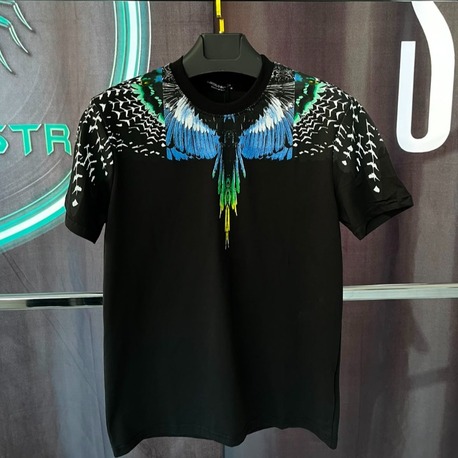 Marcelo Burlon Siyah Wings Premium Bisiklet Yaka T-Shirt